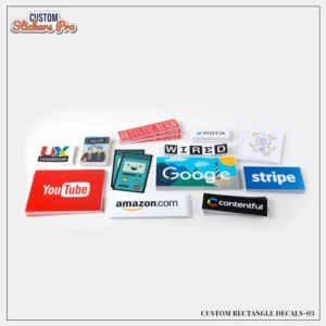 Custom Printed Rectangle Decals Wholesale