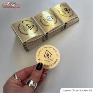 Custom Printed Glitter Stickers 02