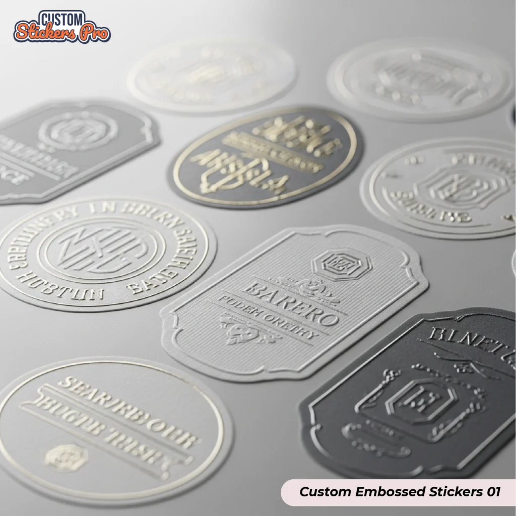Custom Embossed Stickers 01