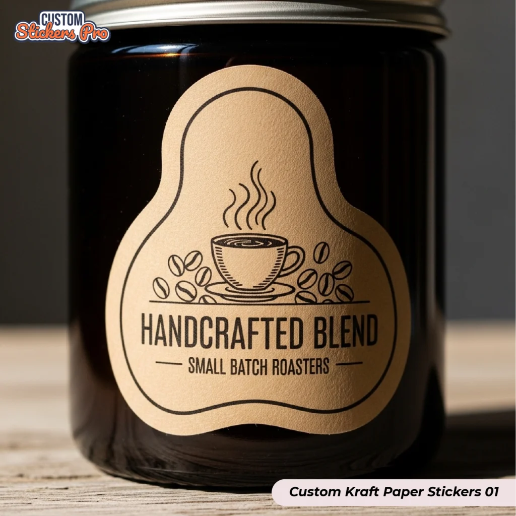 Custom Kraft Paper Stickers 01